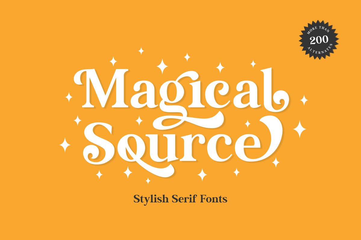 Magical Source - Stylish serif font example image 1