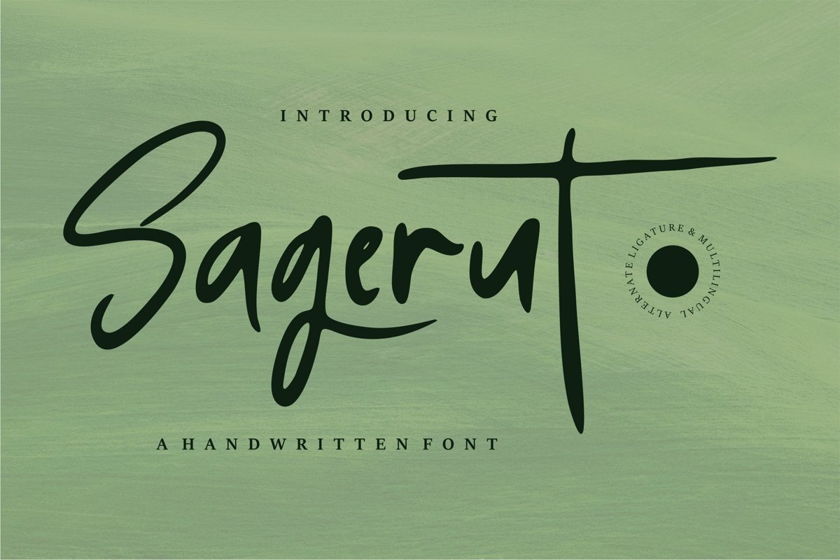 Sagerut - A Handwritten Font example image 1