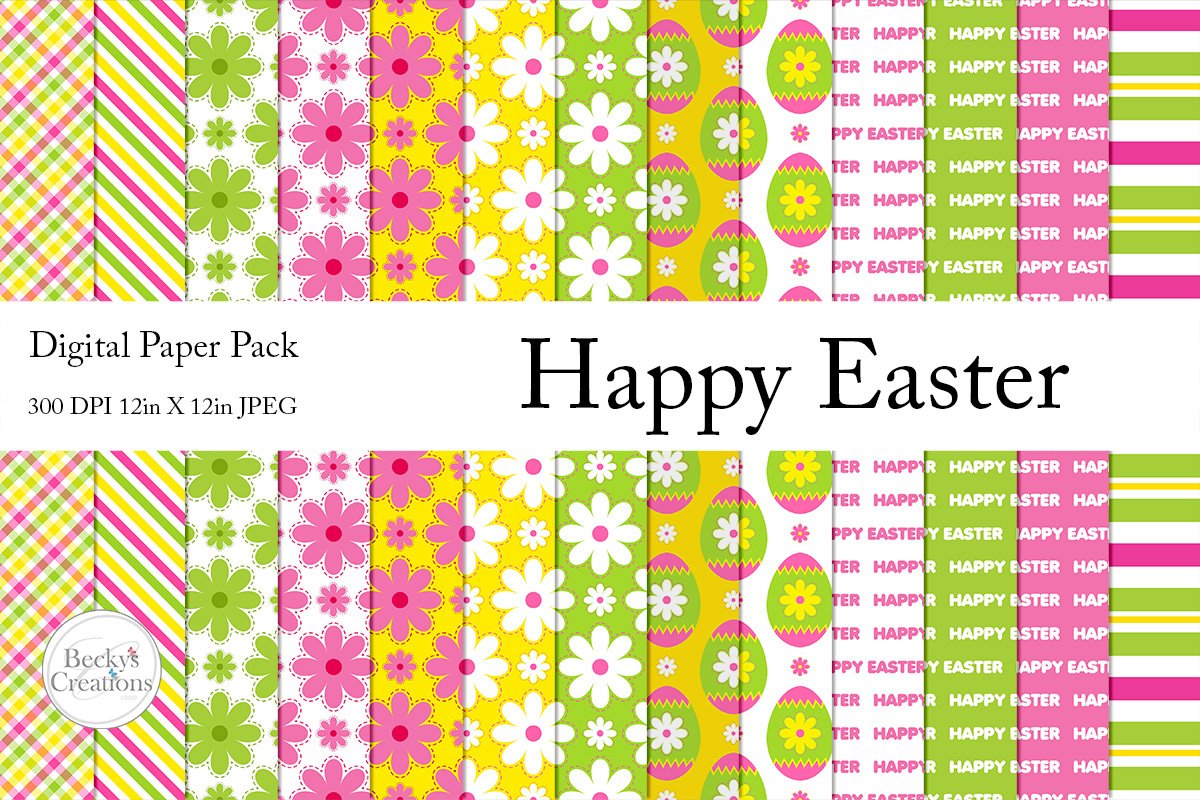 Happy Easter Paper Pack example image 1