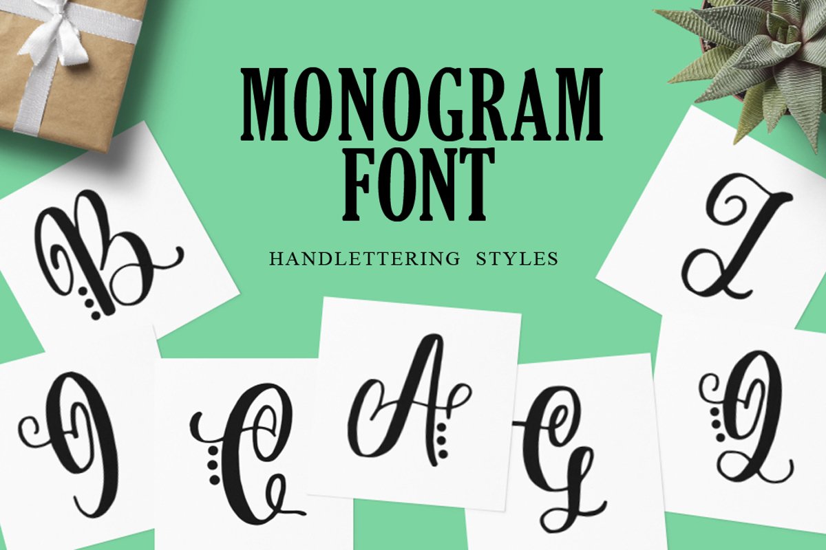 Monogram Handlettered for Crafters example image 1