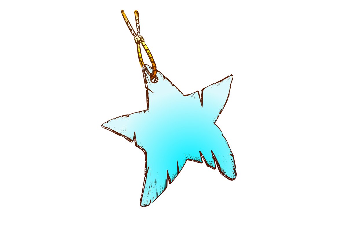 Label Paper Material In Star Shape Color Vector example image 1