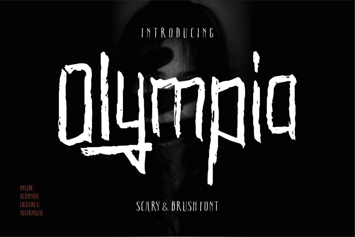 Olympia - Scary Brush Font example image 1