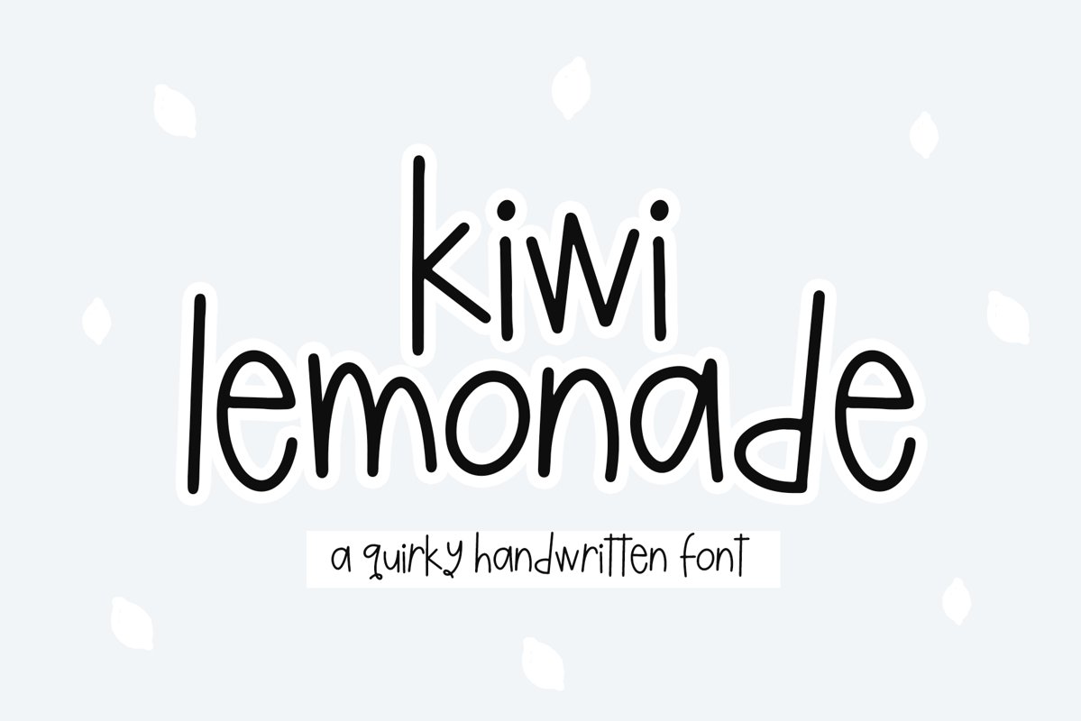 Kiwi Lemonade - A Quirky Handwritten Font example image 1