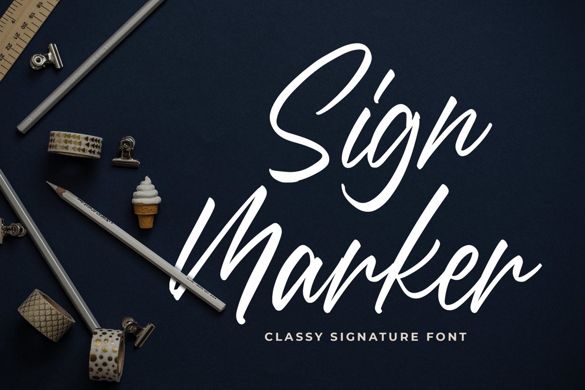 Sign Marker - Classy Signature Font example image 1