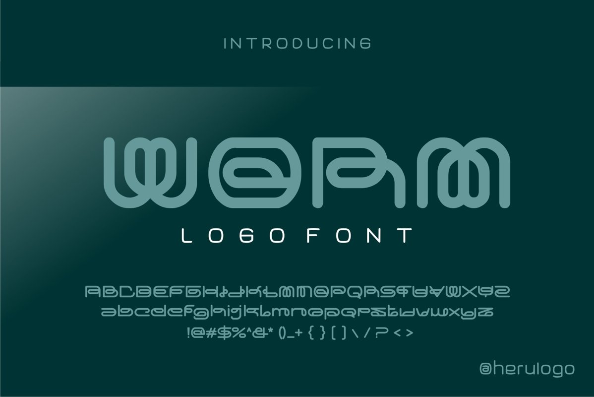 Worm logo font example image 1