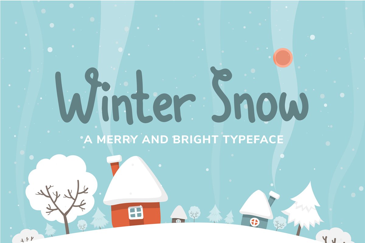 Winter Snow | Fun winter font example image 1