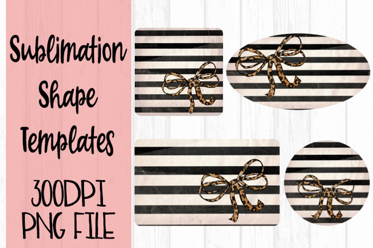 Striped with Leopard Sublimation Templates example image 1