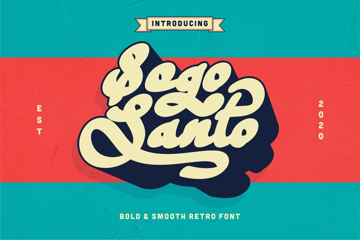 Sogo Santo - Bold & Smooth Retro Font example image 1