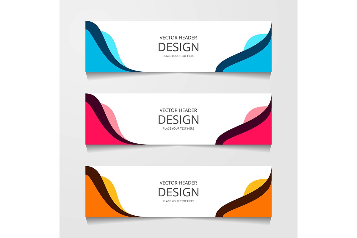 Set Horizontal web banner, with three different color, Corpo example image 1
