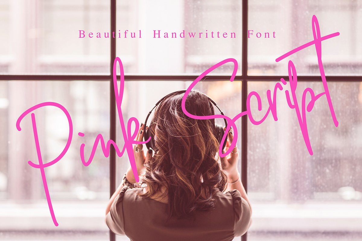 Pink Script - Beautiful Signature Font example image 1