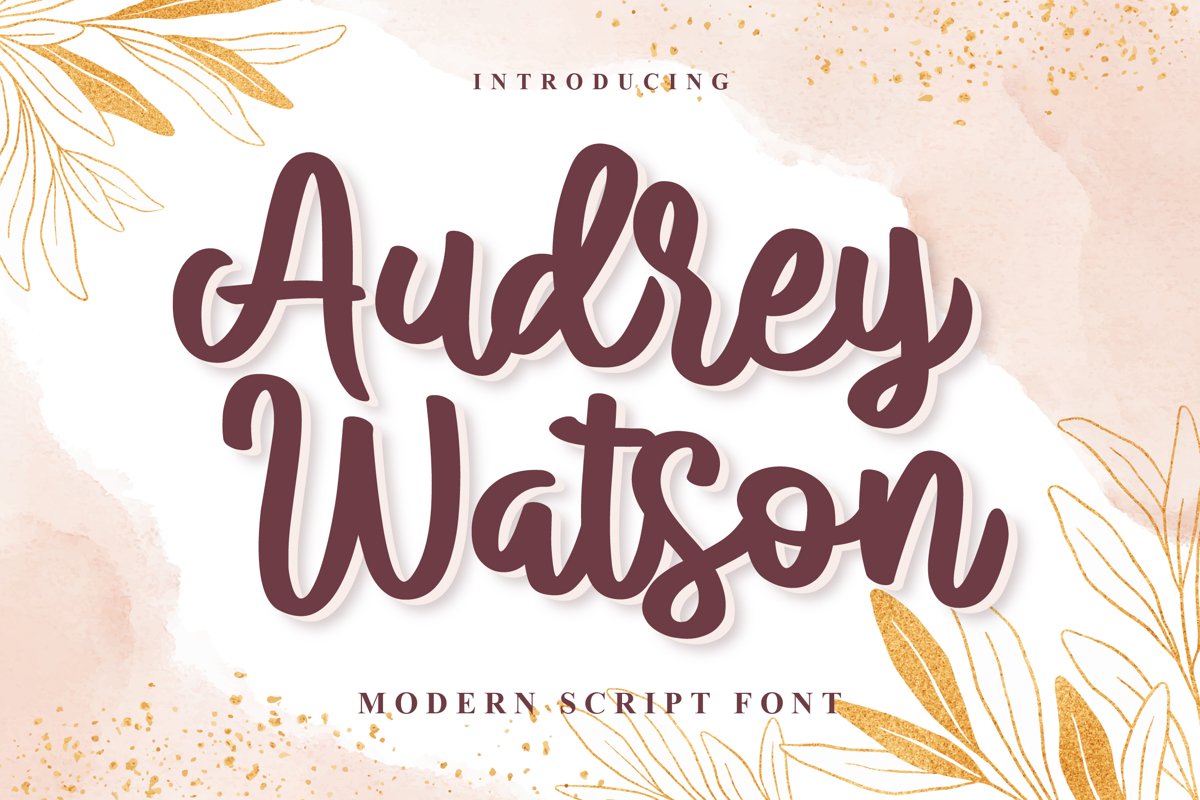 Audrey Watson - Modern Script Font example image 1
