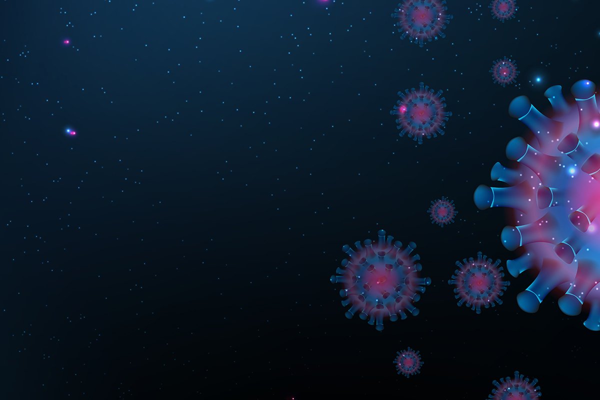 Chinese coronavirus COVID-19 under the microscope. Coronavir example image 1