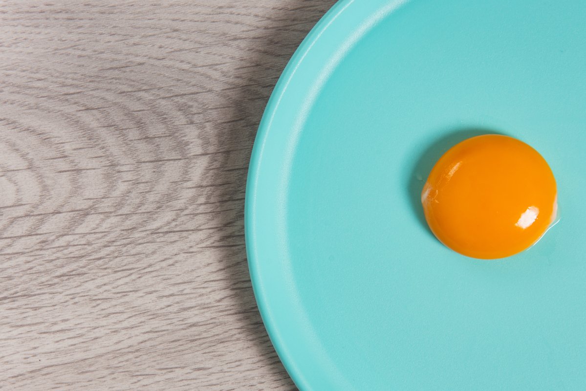 egg yolk on plate example image 1