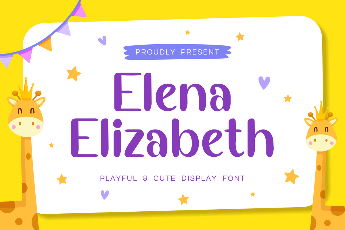 ElenaElizabeth - Playful & Cute Display Font example image 1