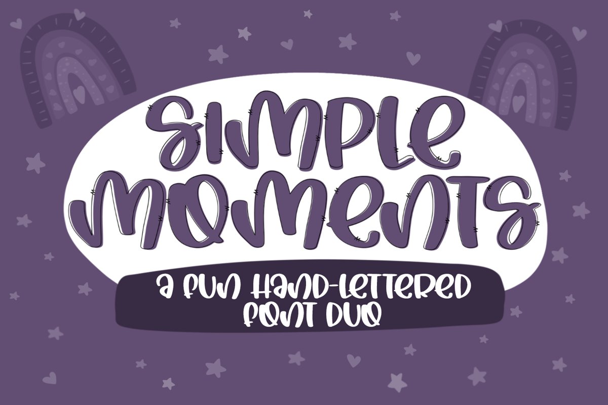 Simple Moments - A Fun Handlettered Font Duo example image 1
