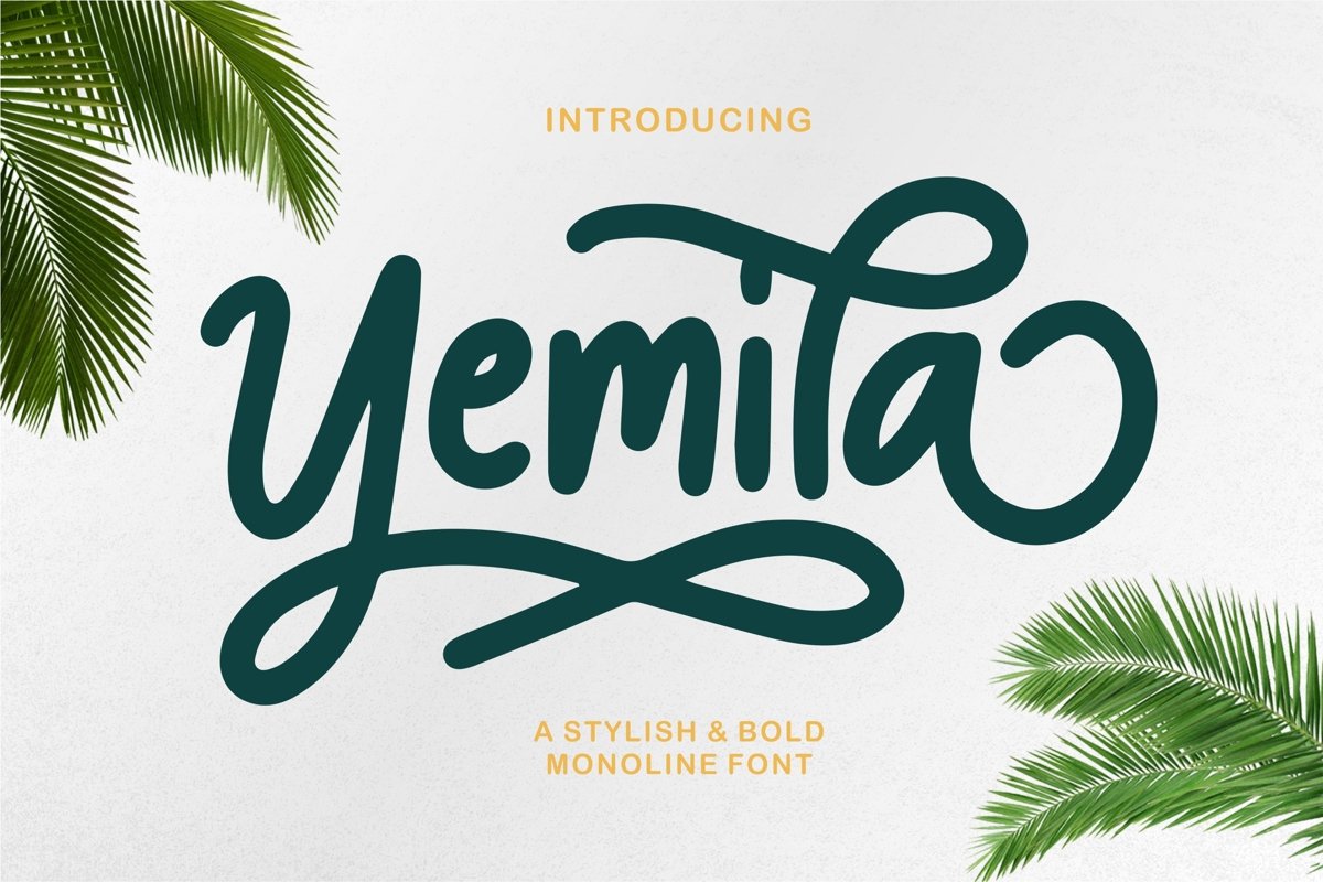 Yemila - Stylish Bold & Monoline Font example image 1