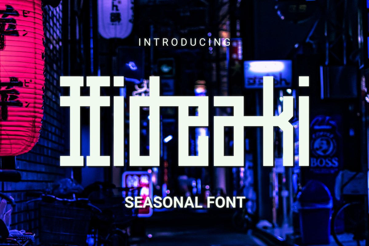 Hideaki Font example image 1