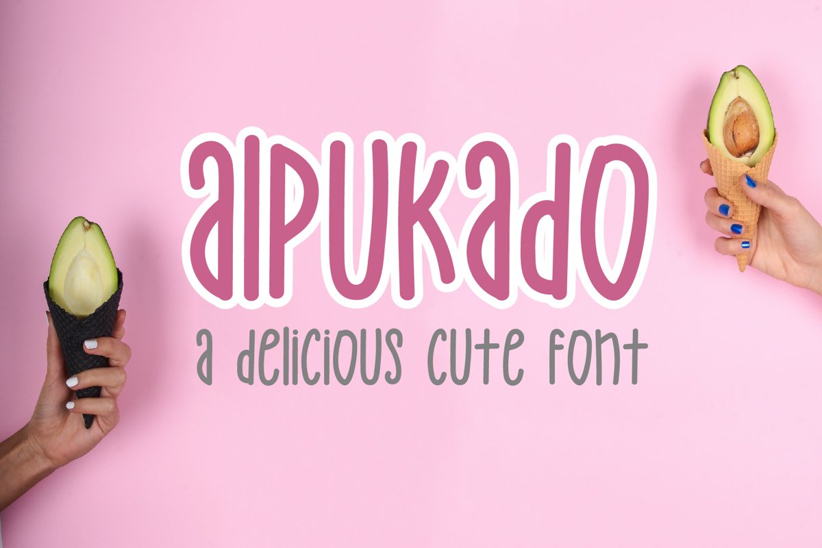 Alpukado - a cute and playful font example image 1