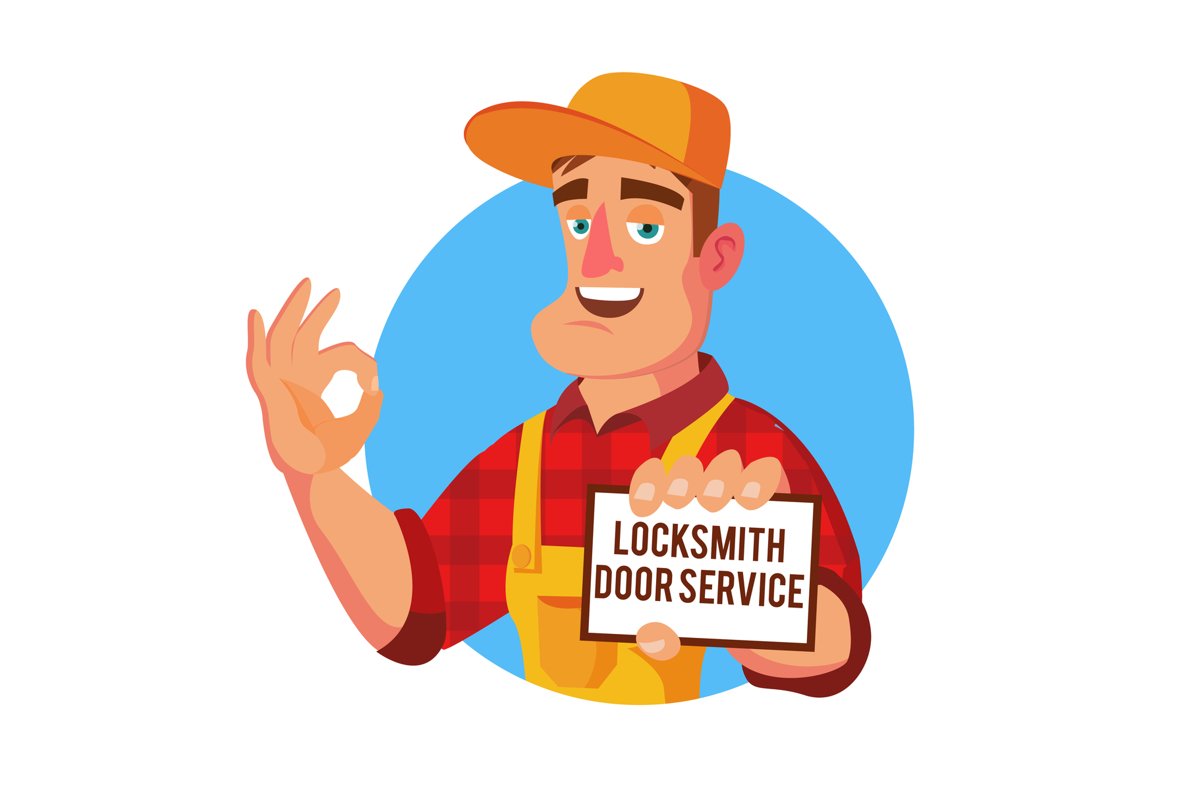 Emergency Locksmith Service Vector. Professional Locksmith example image 1