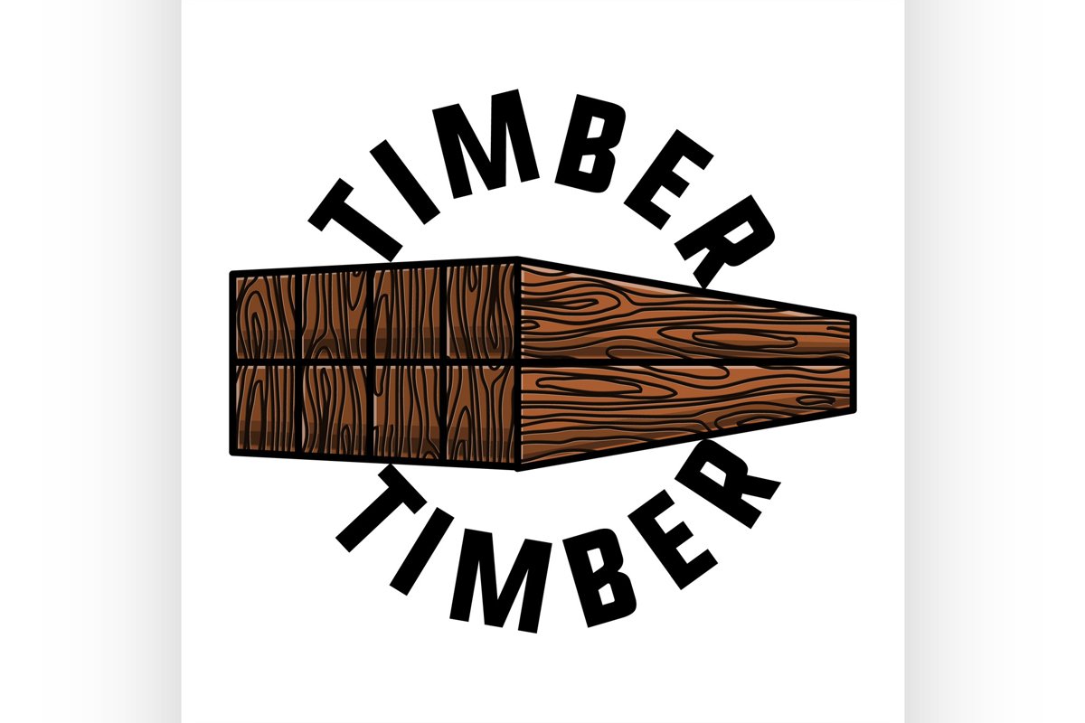 Color vintage timber emblem example image 1