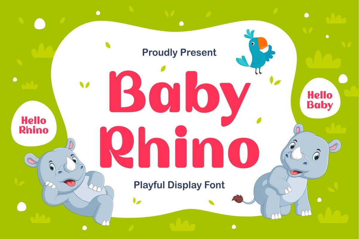 Baby Rhino - Playful Display Typeface example image 1