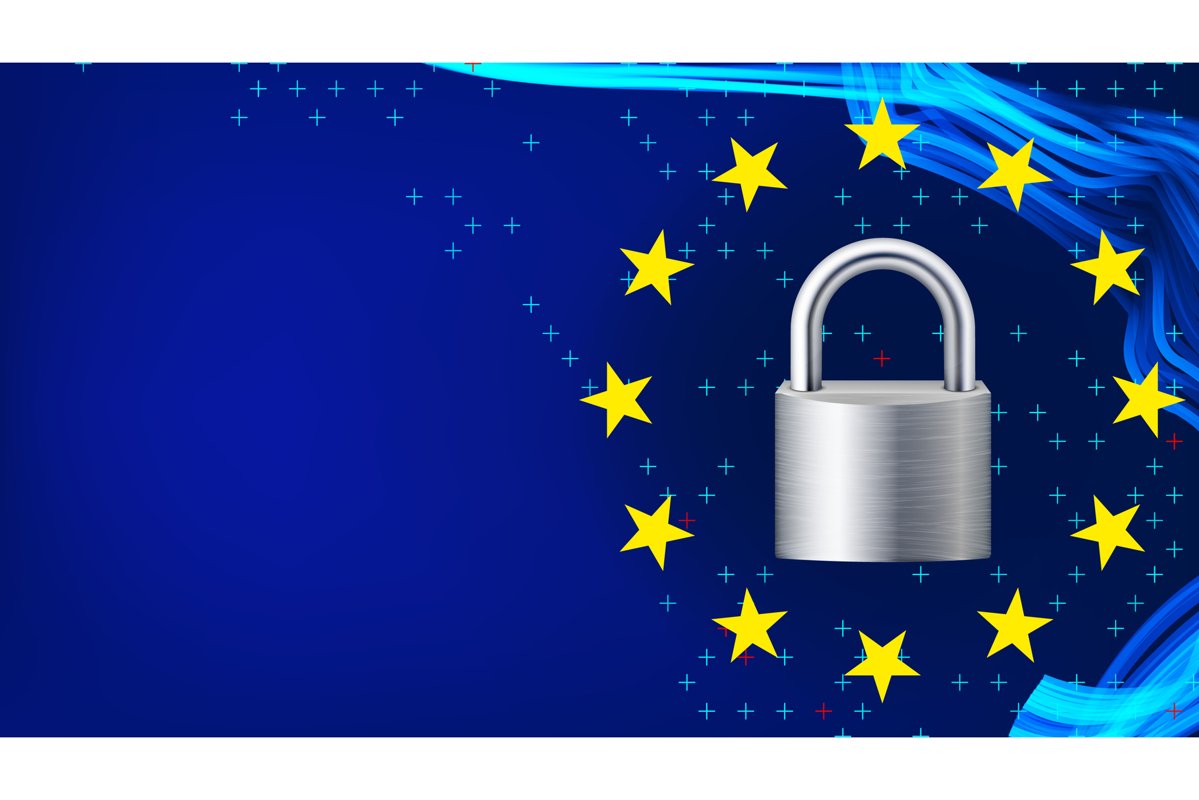 GDPR Background Vector. Padlock. Protection Of Personal example image 1
