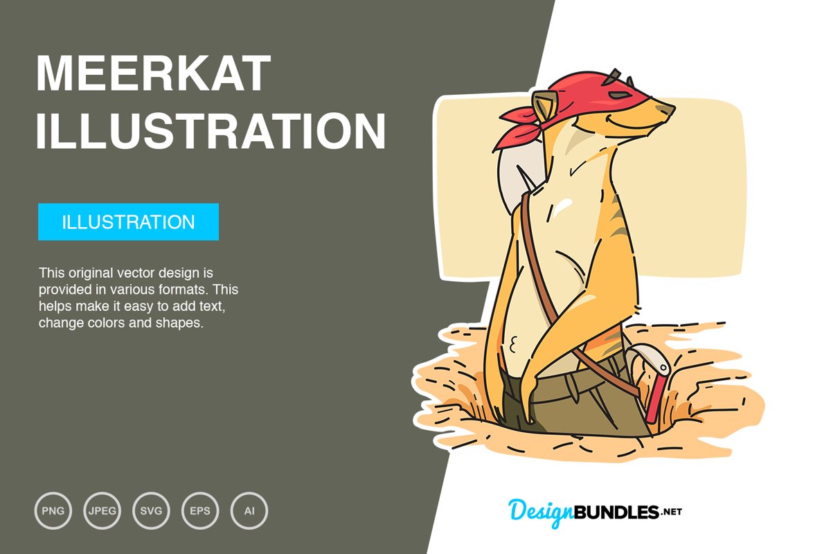 Merkat Vector Illustration example image 1