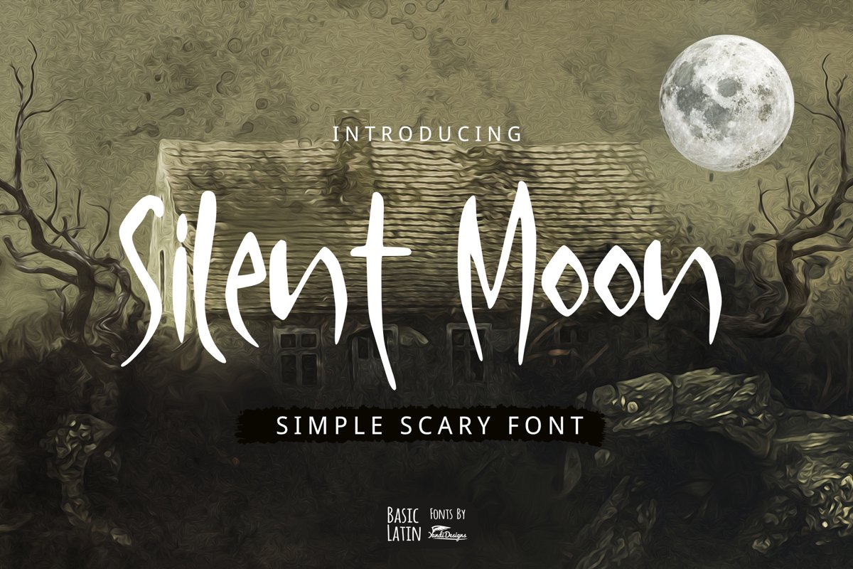 Silent Moon Scary Font example image 1