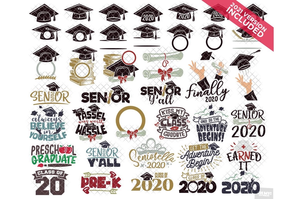Graduation SVG Monogram Hat Cap in SVG, DXF, PNG, EPS, JPEG example image 1