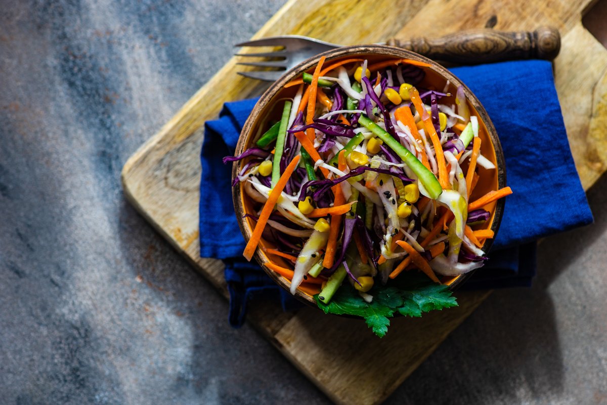 Healthy food concept with organic vegetables in salad example image 1