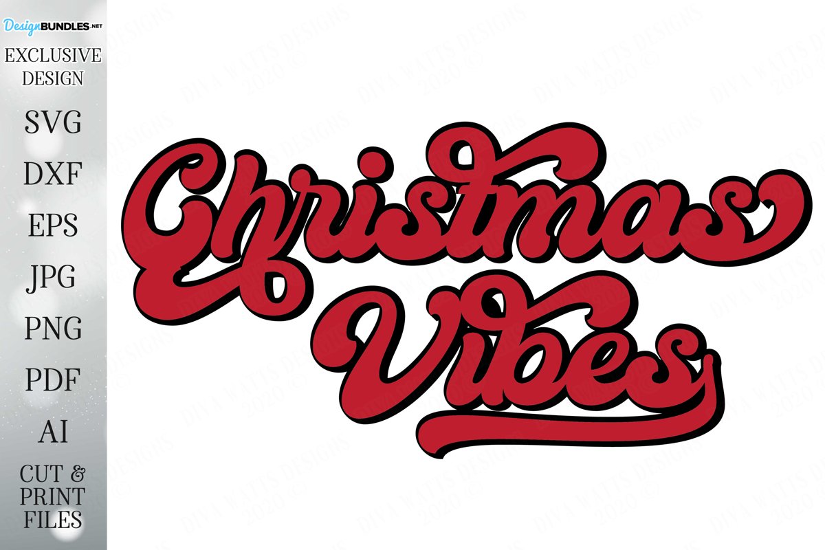 Christmas Vibes - Retro Design - Christmas Design example image 1