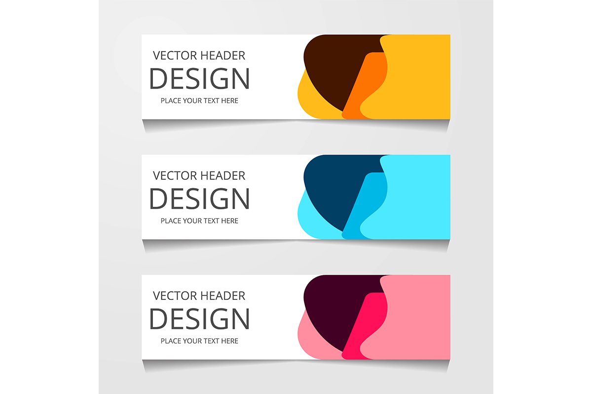abstract geometric design banner web template. Vector Illust example image 1