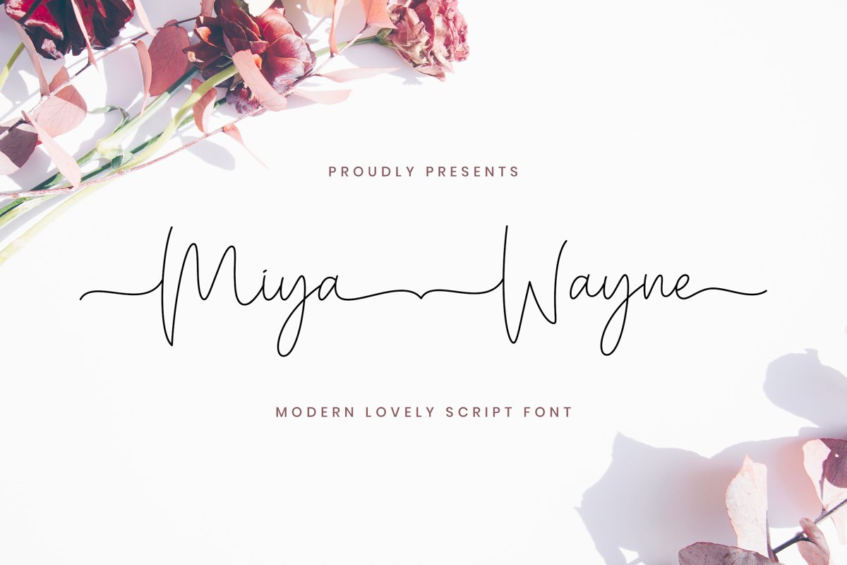Miya Wayne - Modern Lovely Script Font example image 1