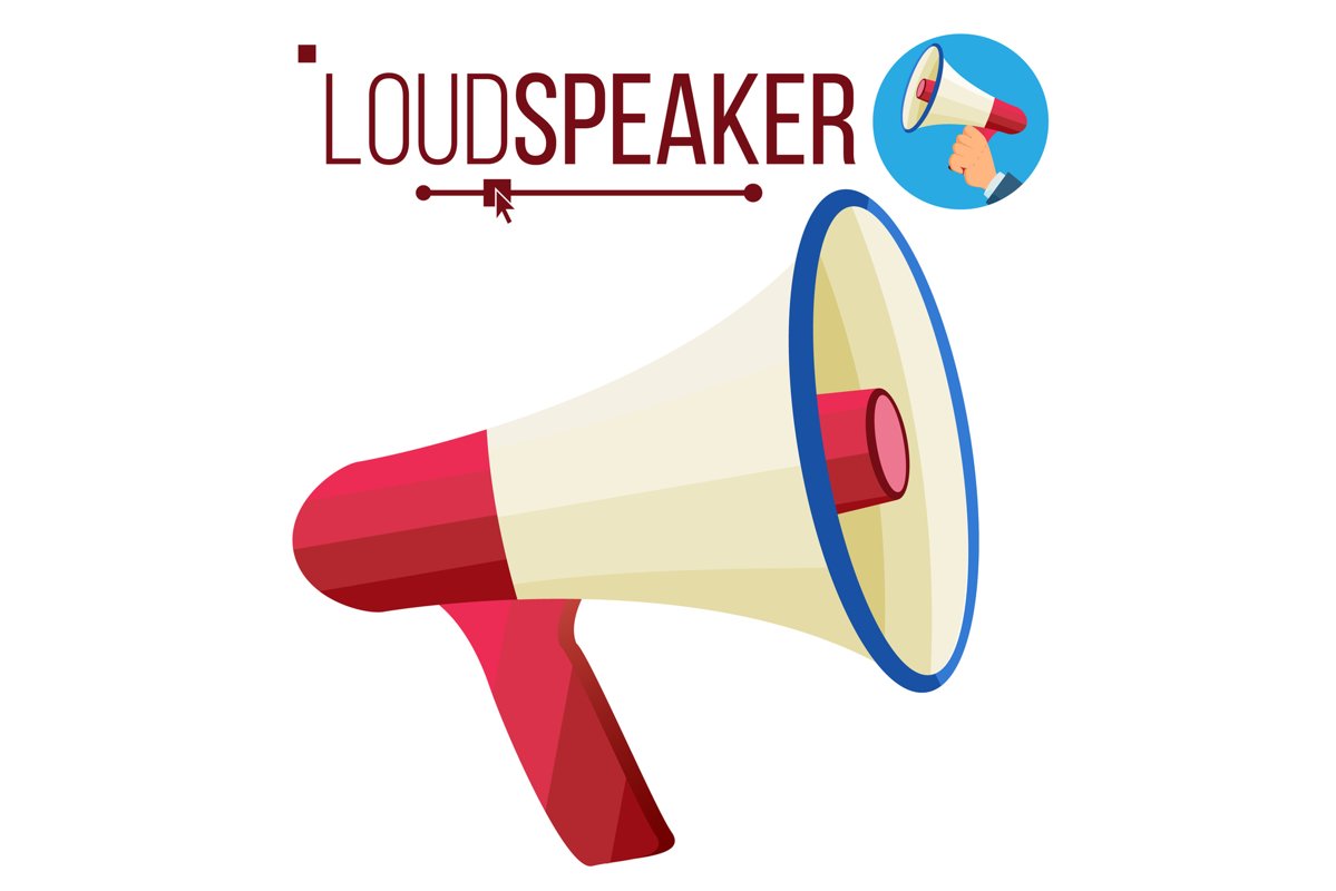 Loudspeaker Icon Vector. Megaphone example image 1