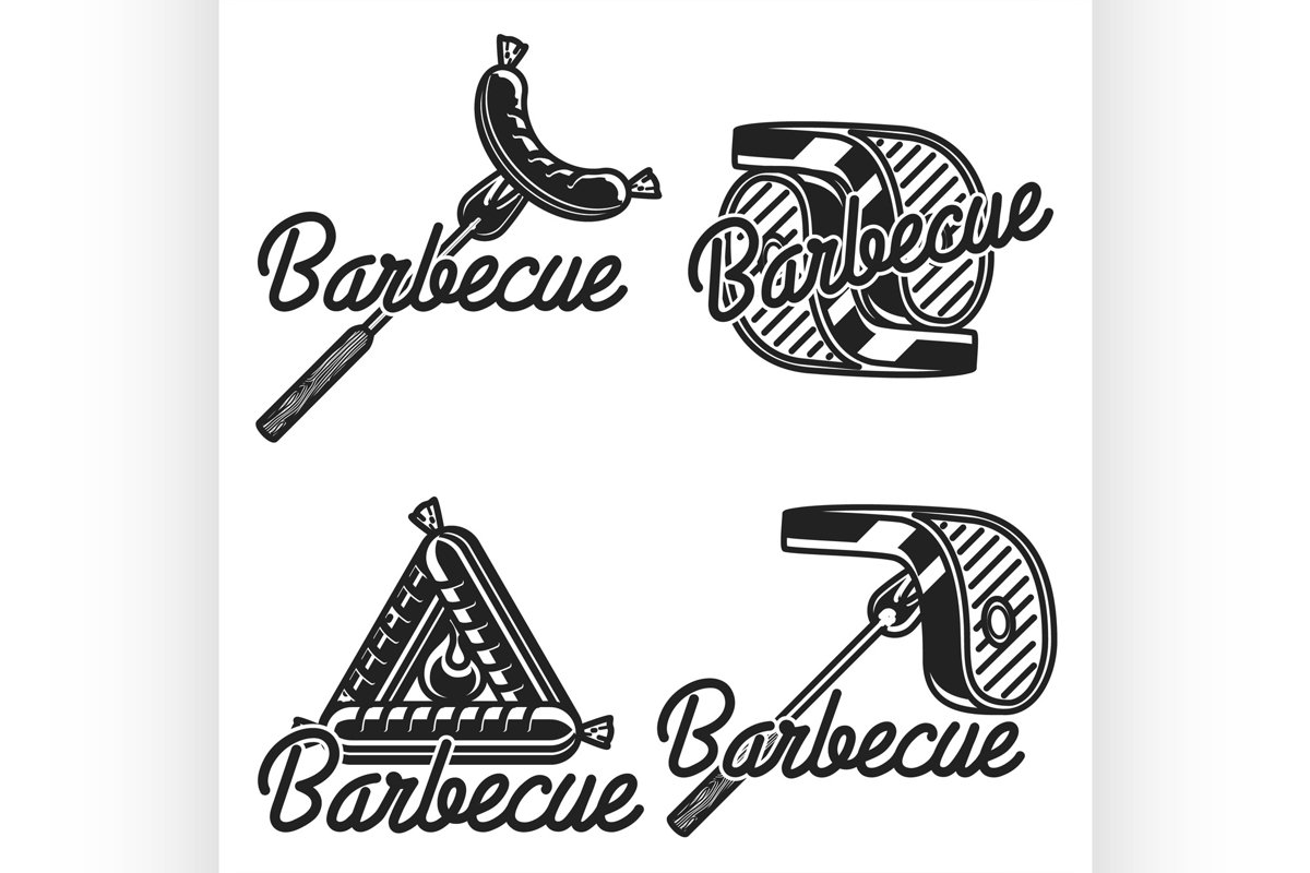 Vintage barbecue emblems example image 1