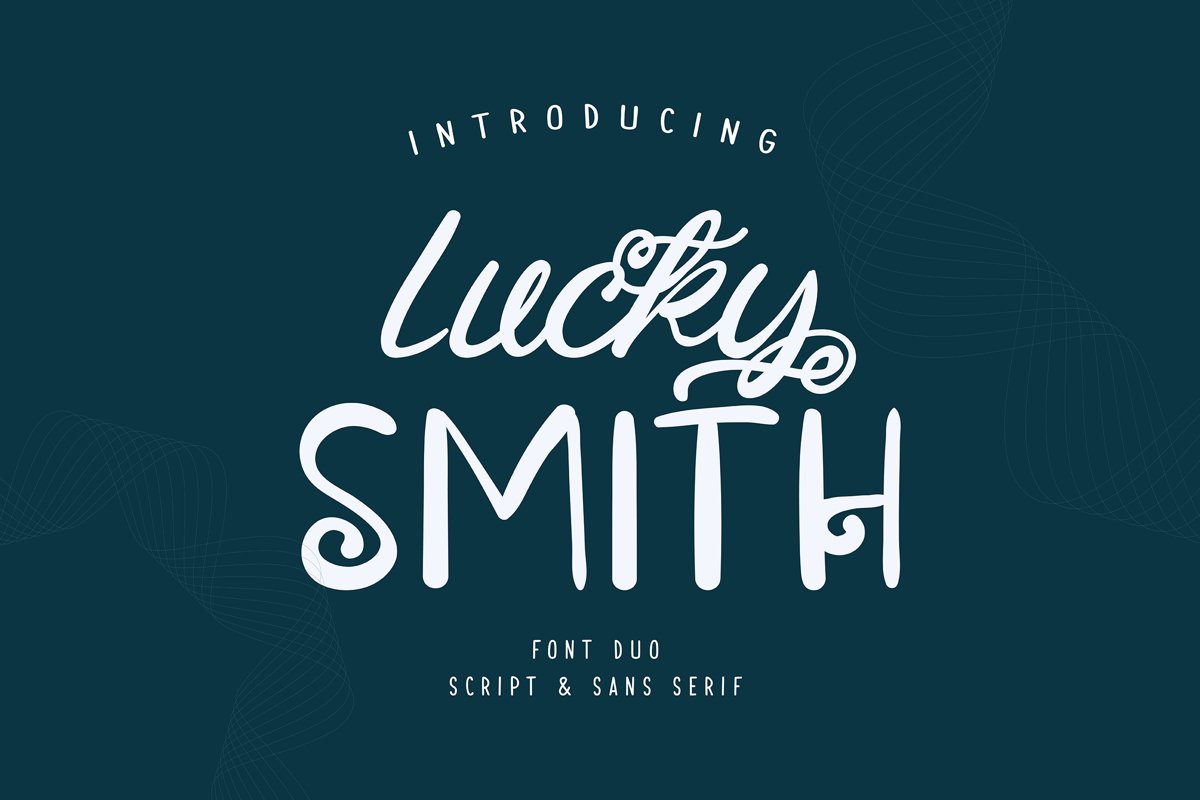 Lucky Smith | Font Duo Script & Sans Serif example image 1