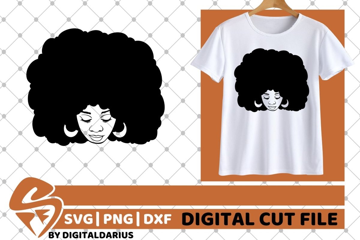 Black Woman svg, Natural Hair svg, Melanin svg, Black Queen example image 1