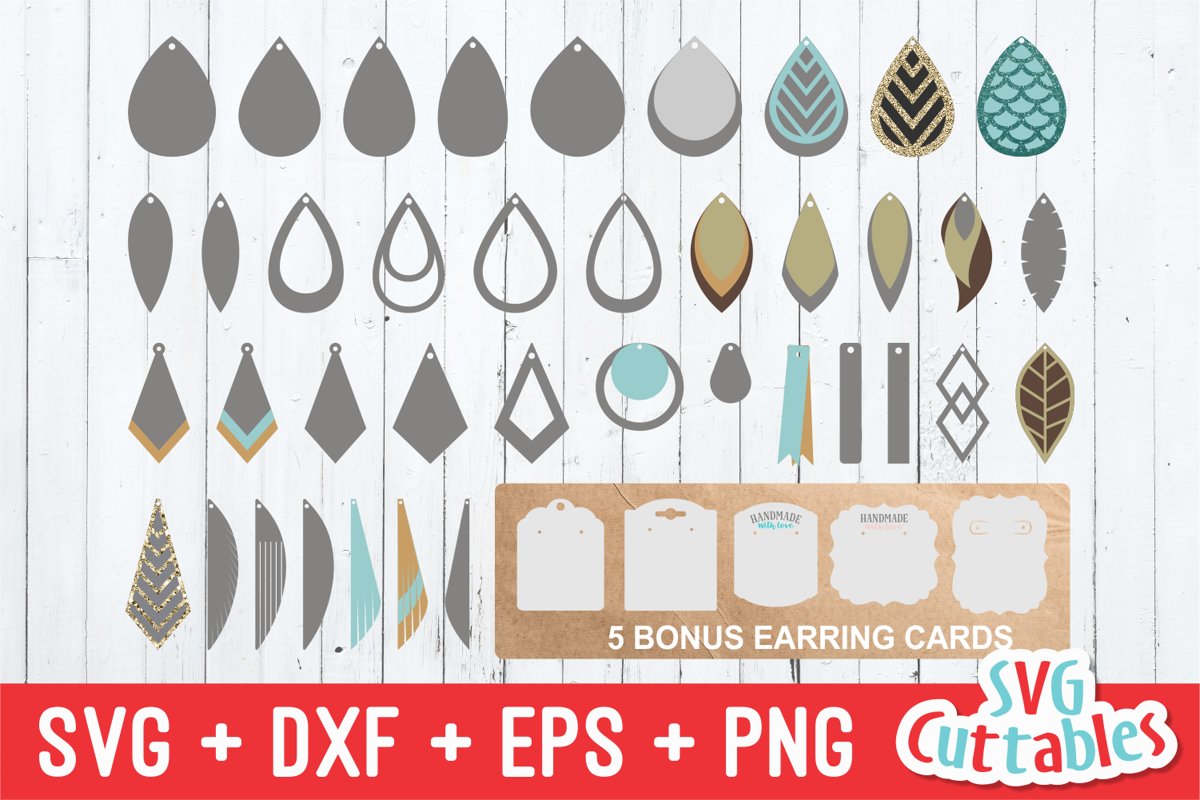 Earring Bundle | SVG Cut Files example image 1