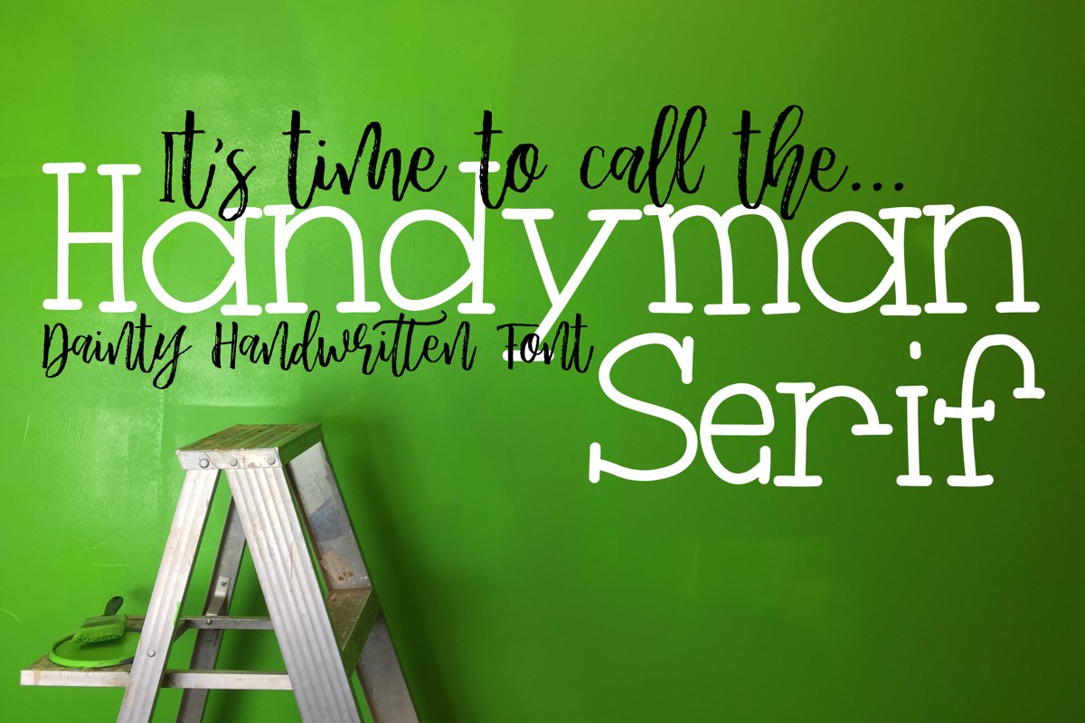 Handyman Serif Handdrawn Font example image 1