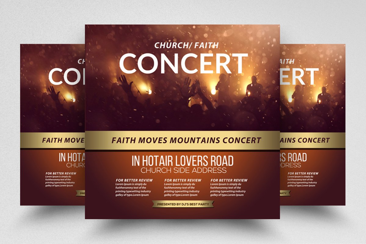 Church Concert Event Square Flyer/Poster example image 1