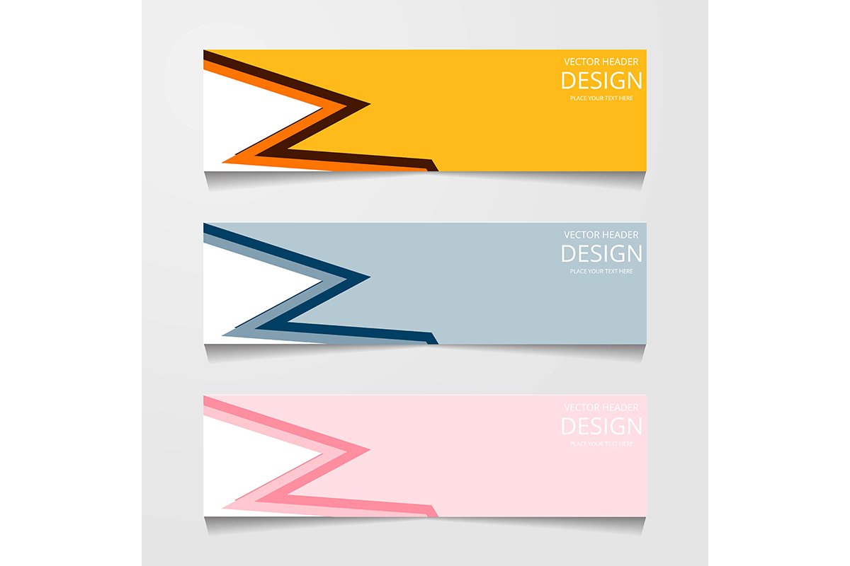 Abstract Web banner design background or header Templates example image 1