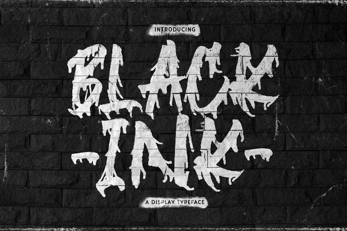 Blackink - Street Brush Display Font example image 1