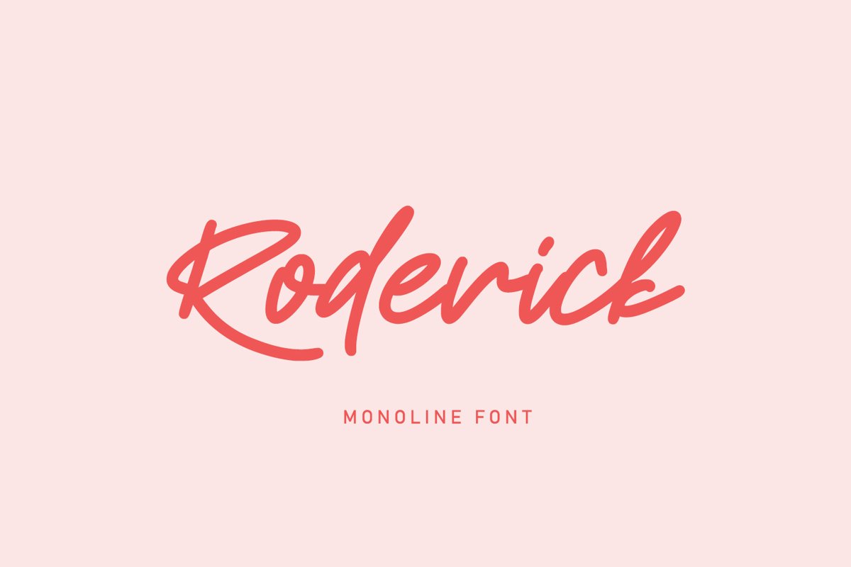 Roderick | Monoline Font example image 1