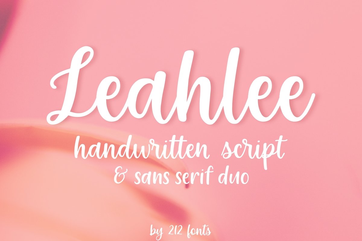 Leahlee Script and Sans Handwritten Feminine Font Duo example image 1