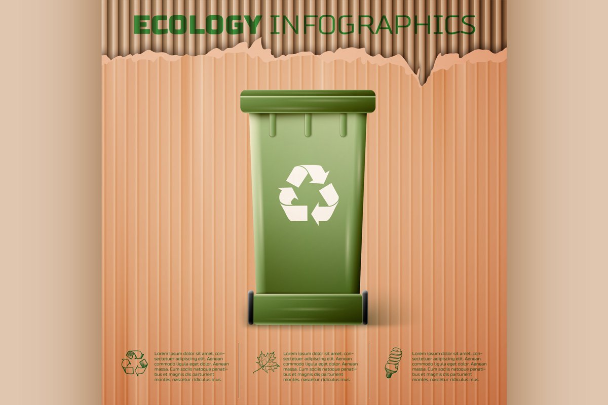 Ecology infographics background example image 1