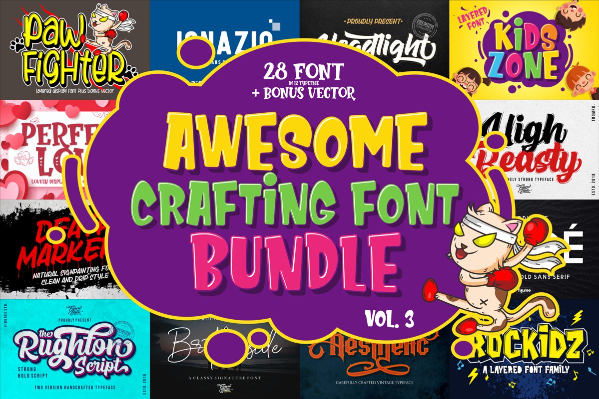 Awesome Crafting Font Bundle Vol. 3 example image 1