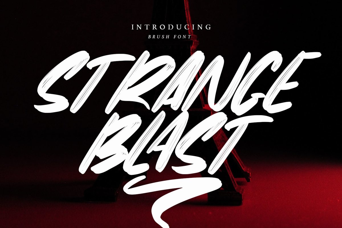 StrangeBlast- Brush Font example image 1