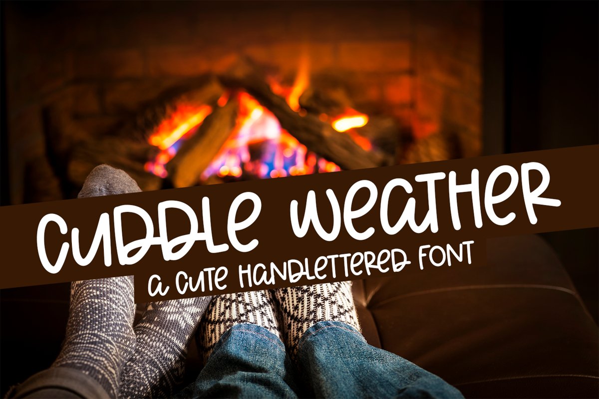 Cuddle Weather - A Cute Hand-Lettered Font example image 1