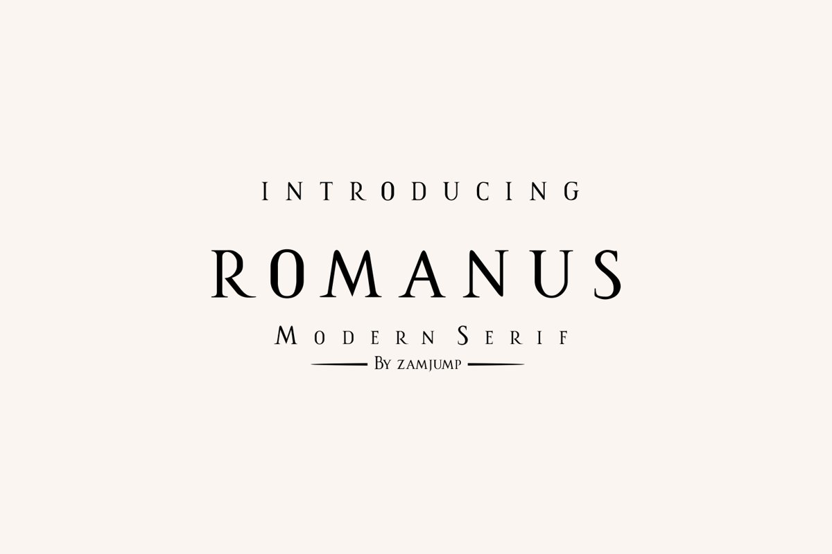 Romanus romance serif example image 1