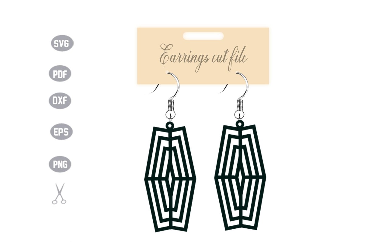 Earrings Template SVG example image 1